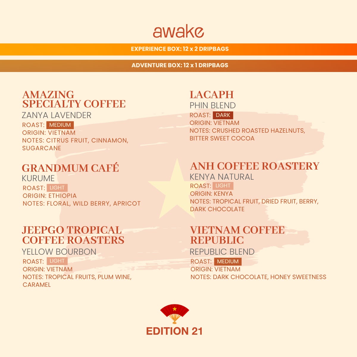 3-Month Subscription - Experience (Box of 20 Drip Bags/Month | Shipping Included)